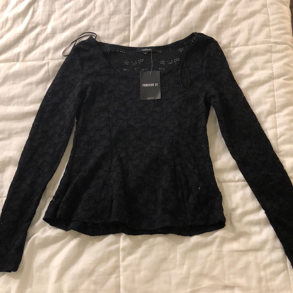 Peplum lace top